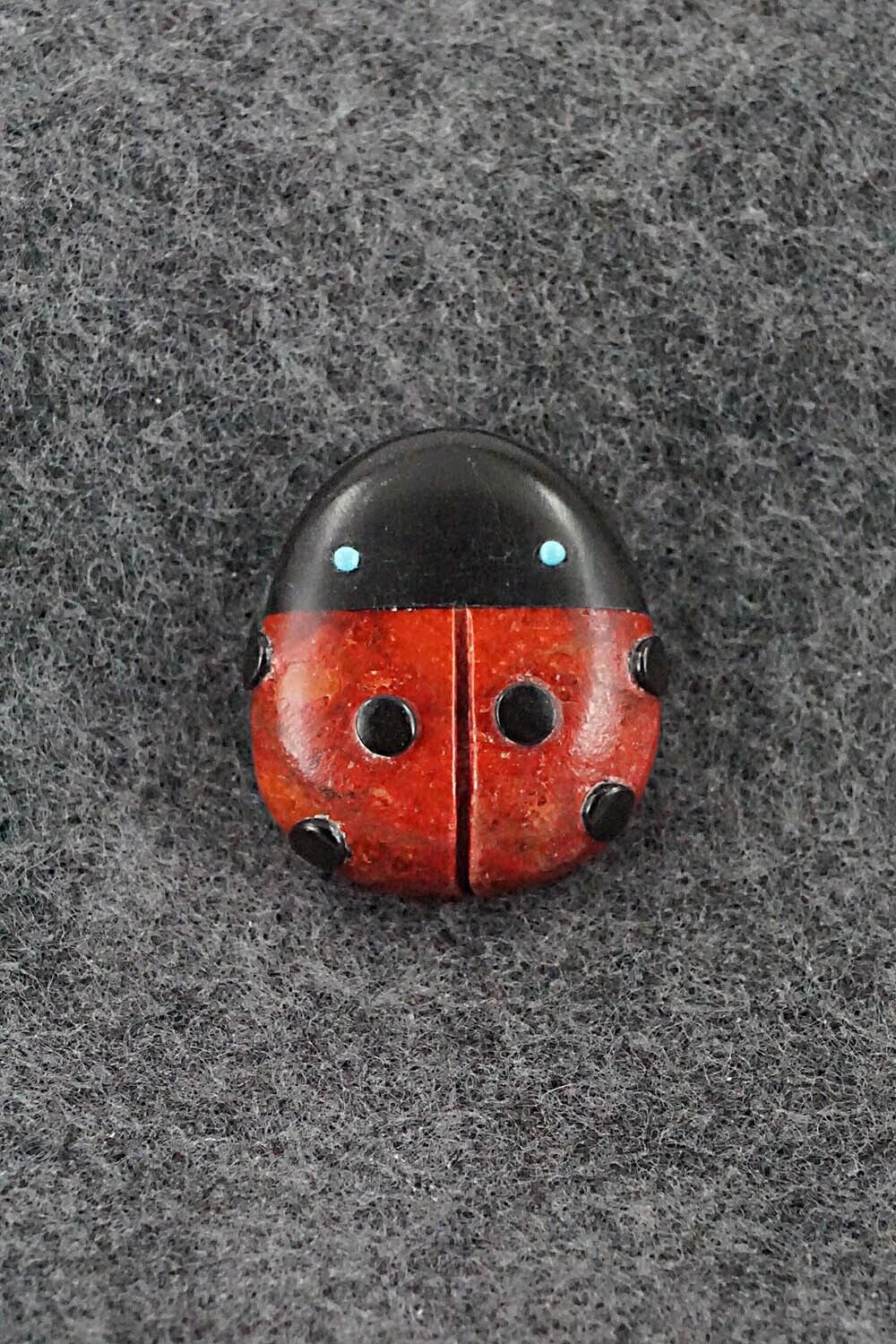 Ladybug Zuni Fetish Carving - Reynold Lunasee
