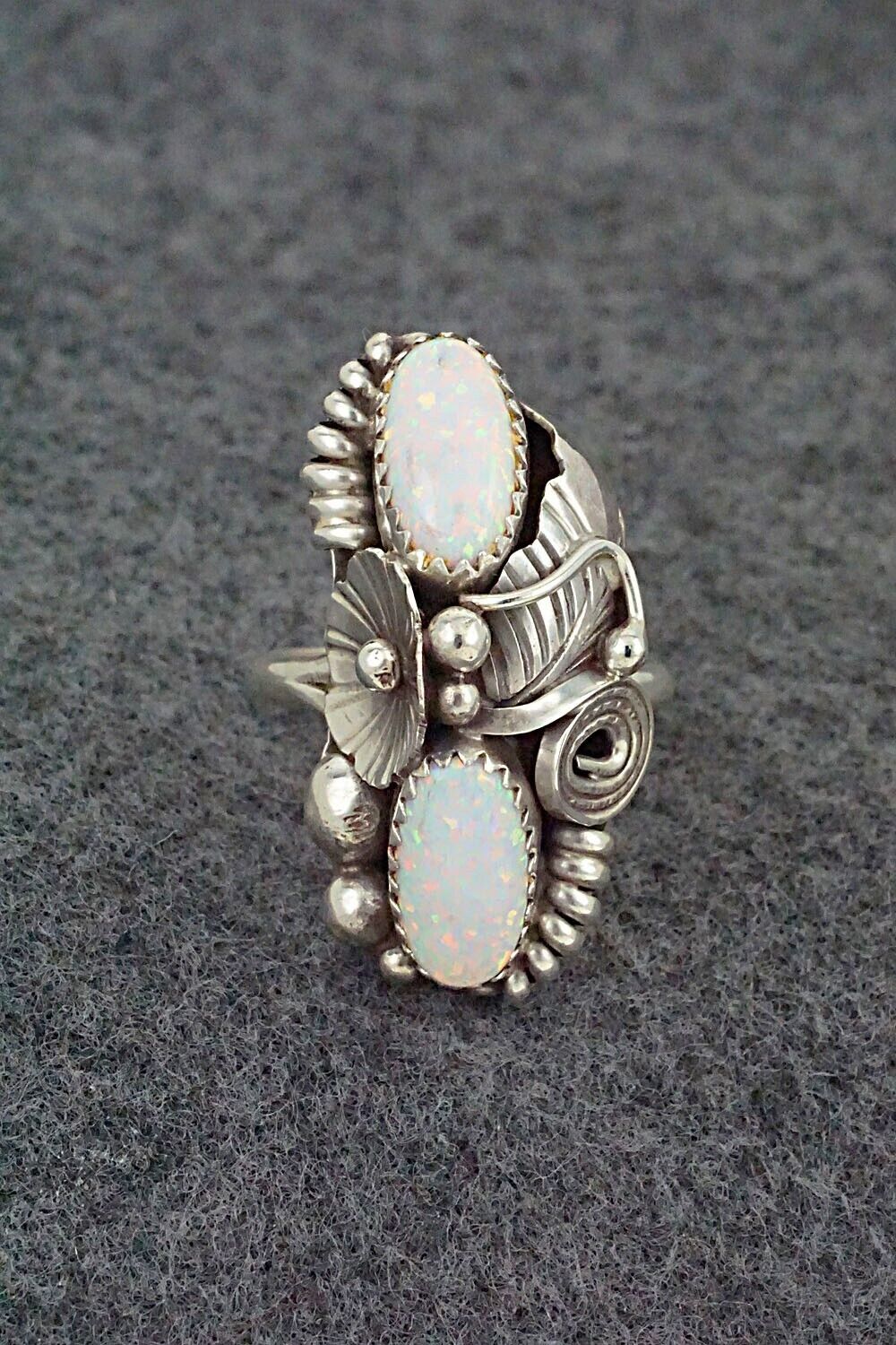 Opalite & Sterling Silver Ring - Max Calladitto - Size 7