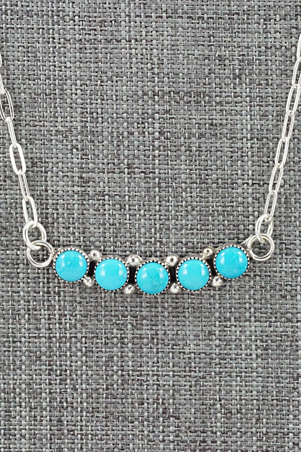 Turquoise & Sterling Silver Necklace - Anna Spencer