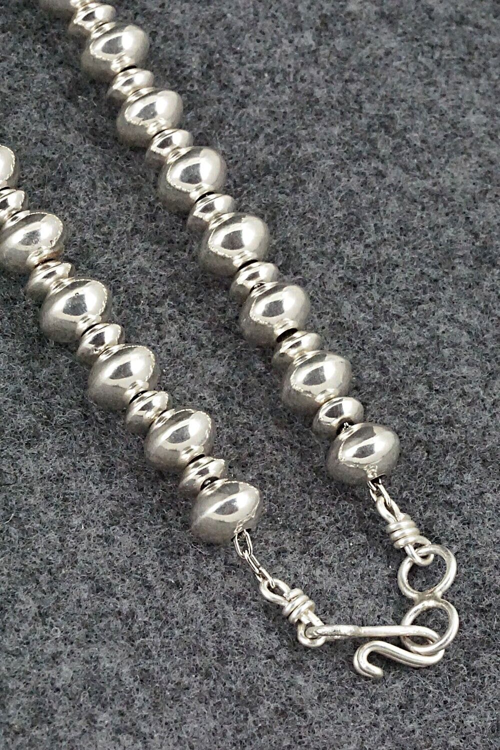 Sterling Silver Navajo Pearl Necklace - Dorinda Mariano