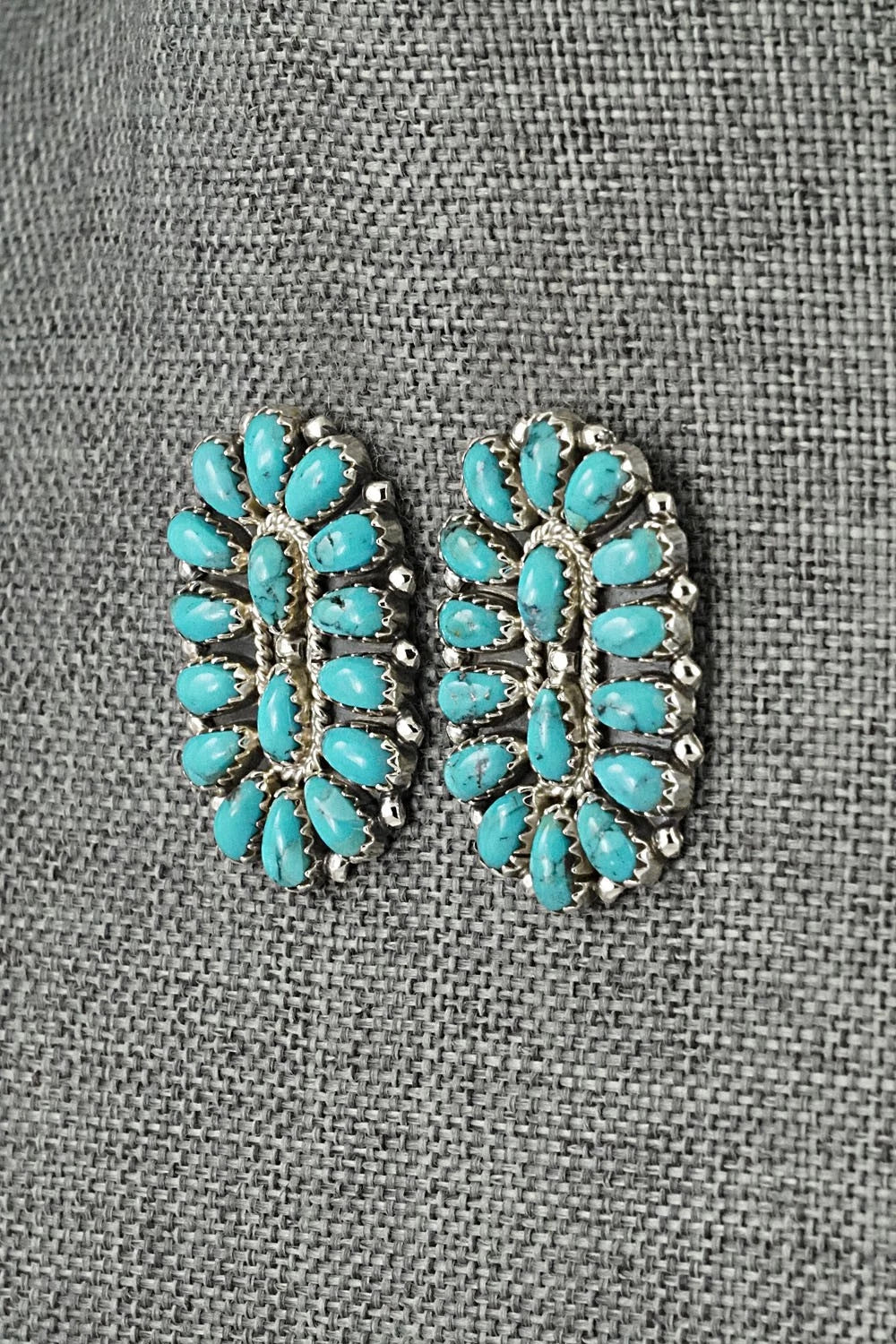 Turquoise & Sterling Silver Earrings - Gerald Mitchell