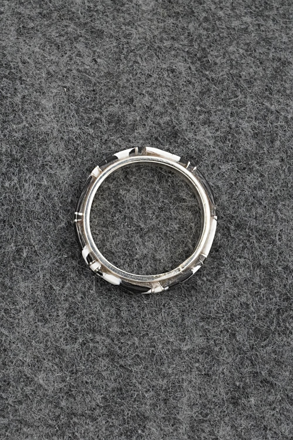White Buffalo & Sterling Silver Ring - Terrance Panteah - Size 12.5
