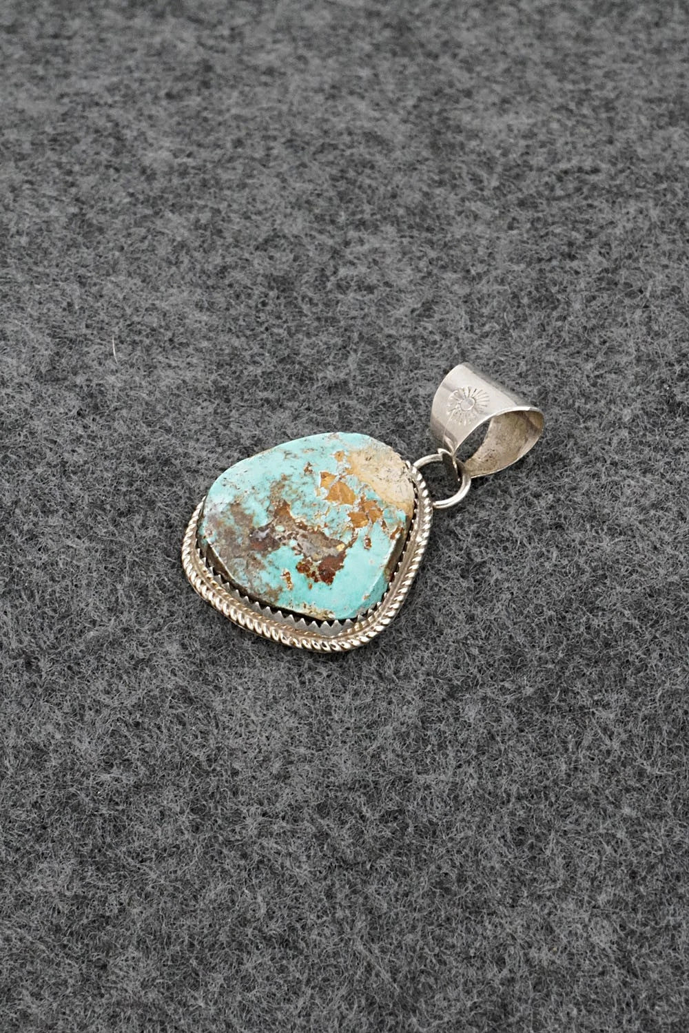 Turquoise & Sterling Silver Pendant - Ernest Hawthorne