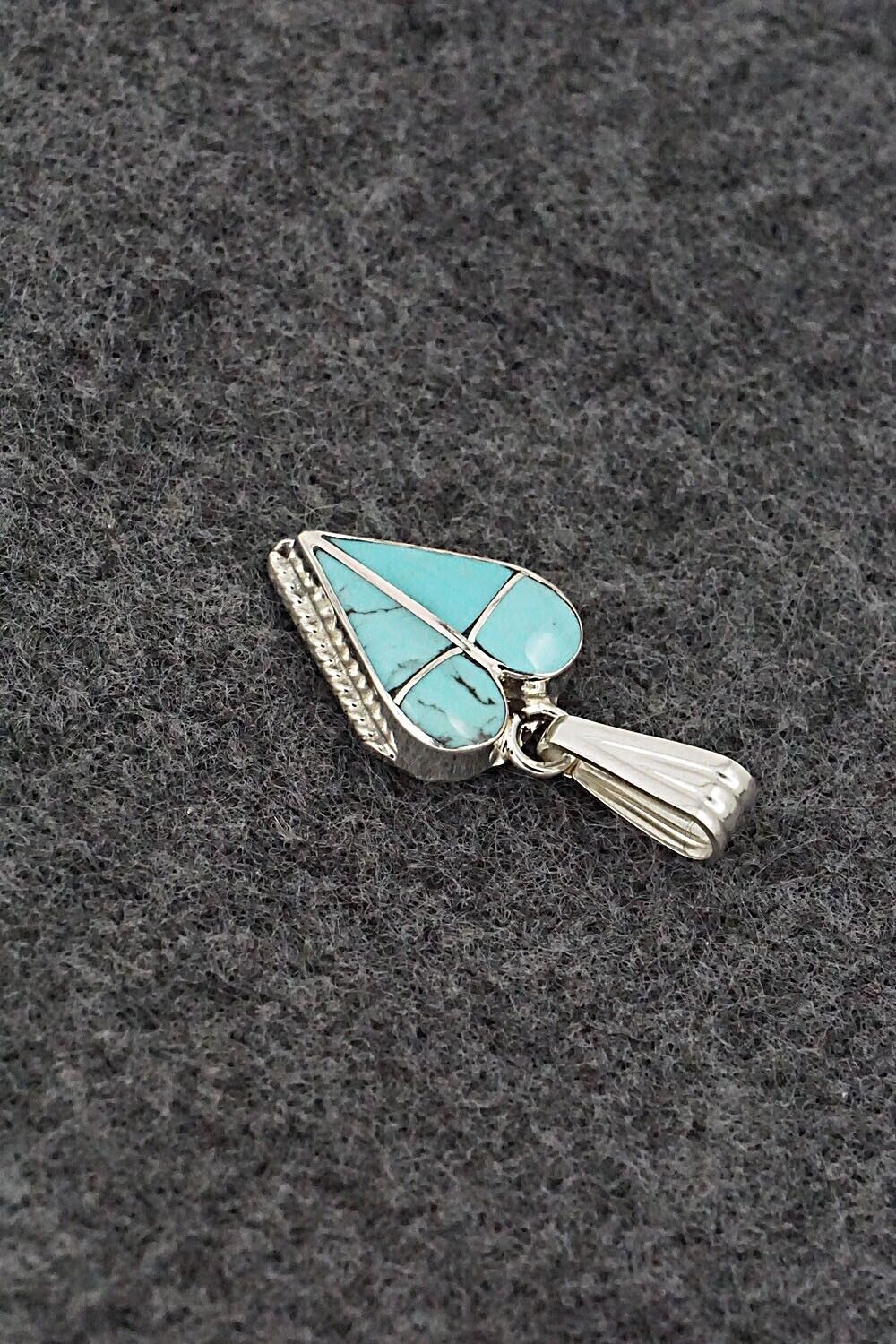 Turquoise & Sterling Silver Pendant - Velda Nastacio