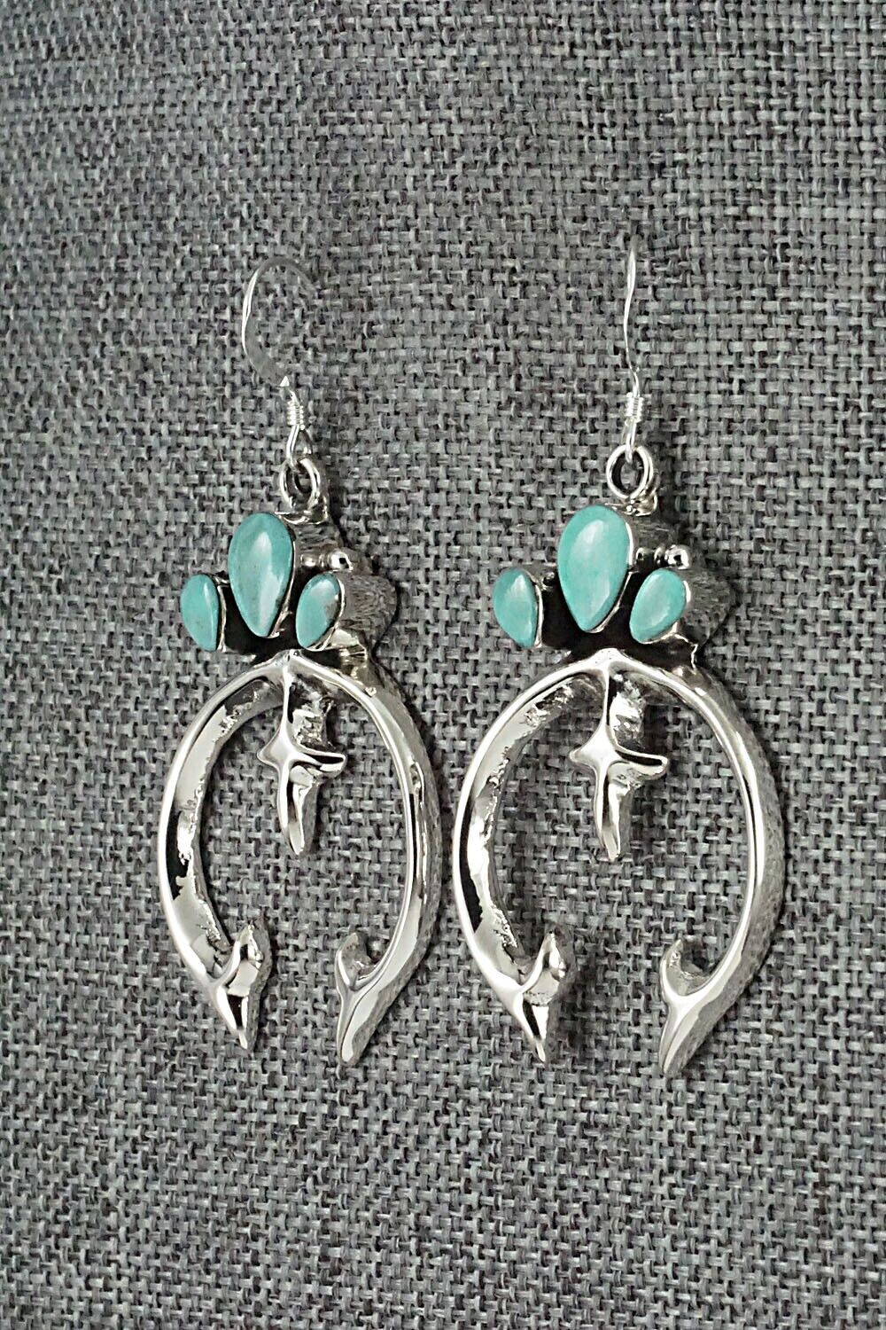 Turquoise & Sterling Silver Earrings - Sarah Yazzie