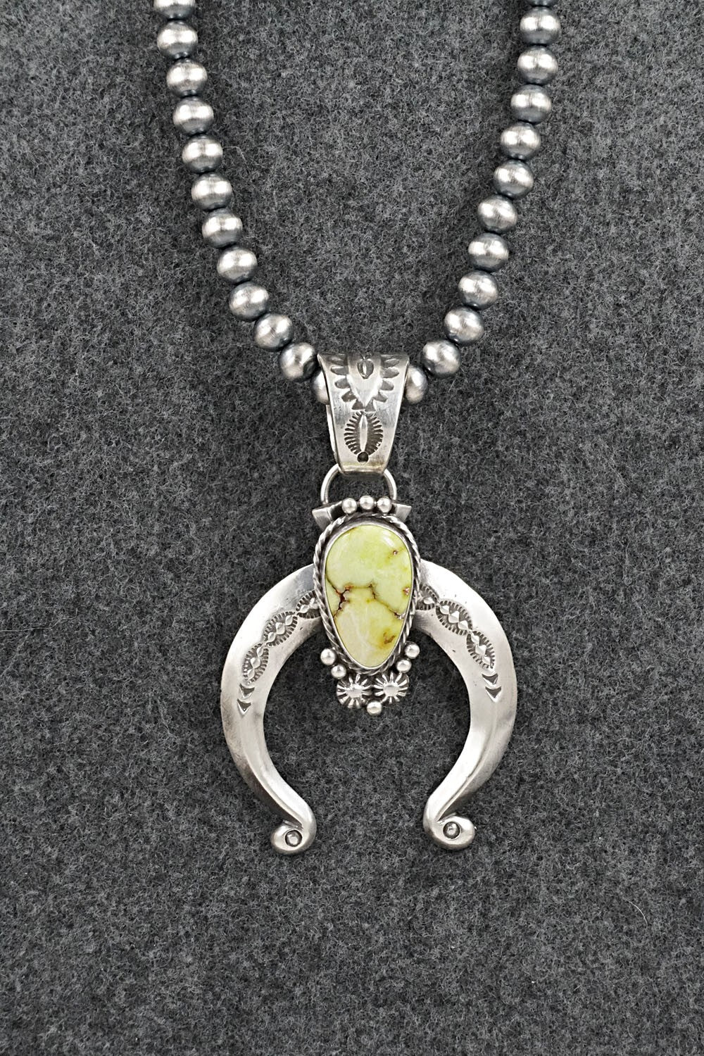 Variscite & Sterling Silver Necklace - Samuel Yellowhair
