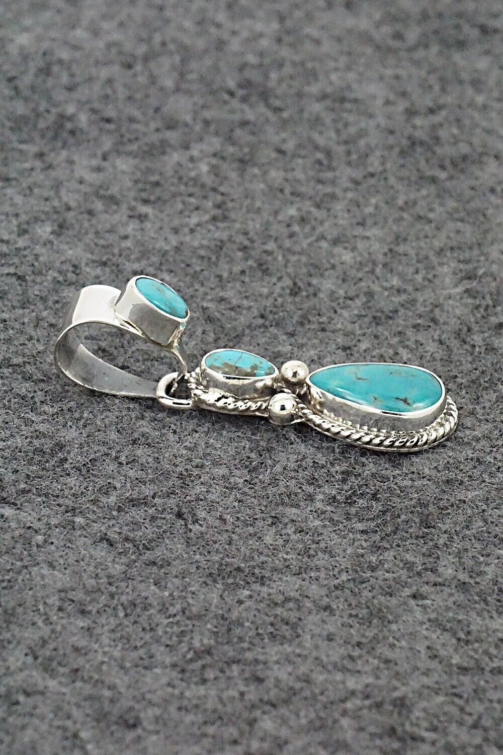 Turquoise & Sterling Silver Pendant - Kathleen Livingston