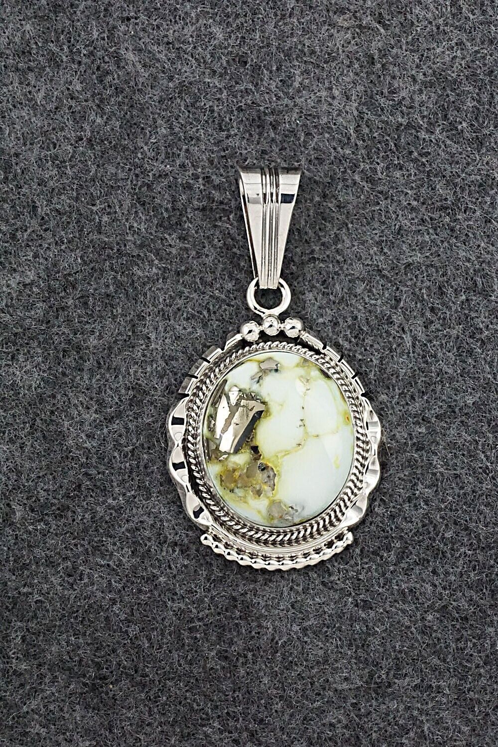 Variscite & Sterling Silver Pendant - Samuel Yellowhair