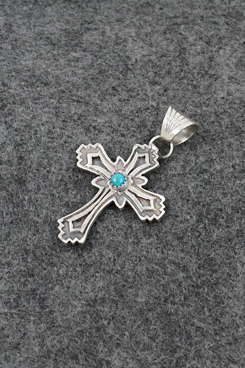 Turquoise & Sterling Silver Pendant - Robertson Martinez