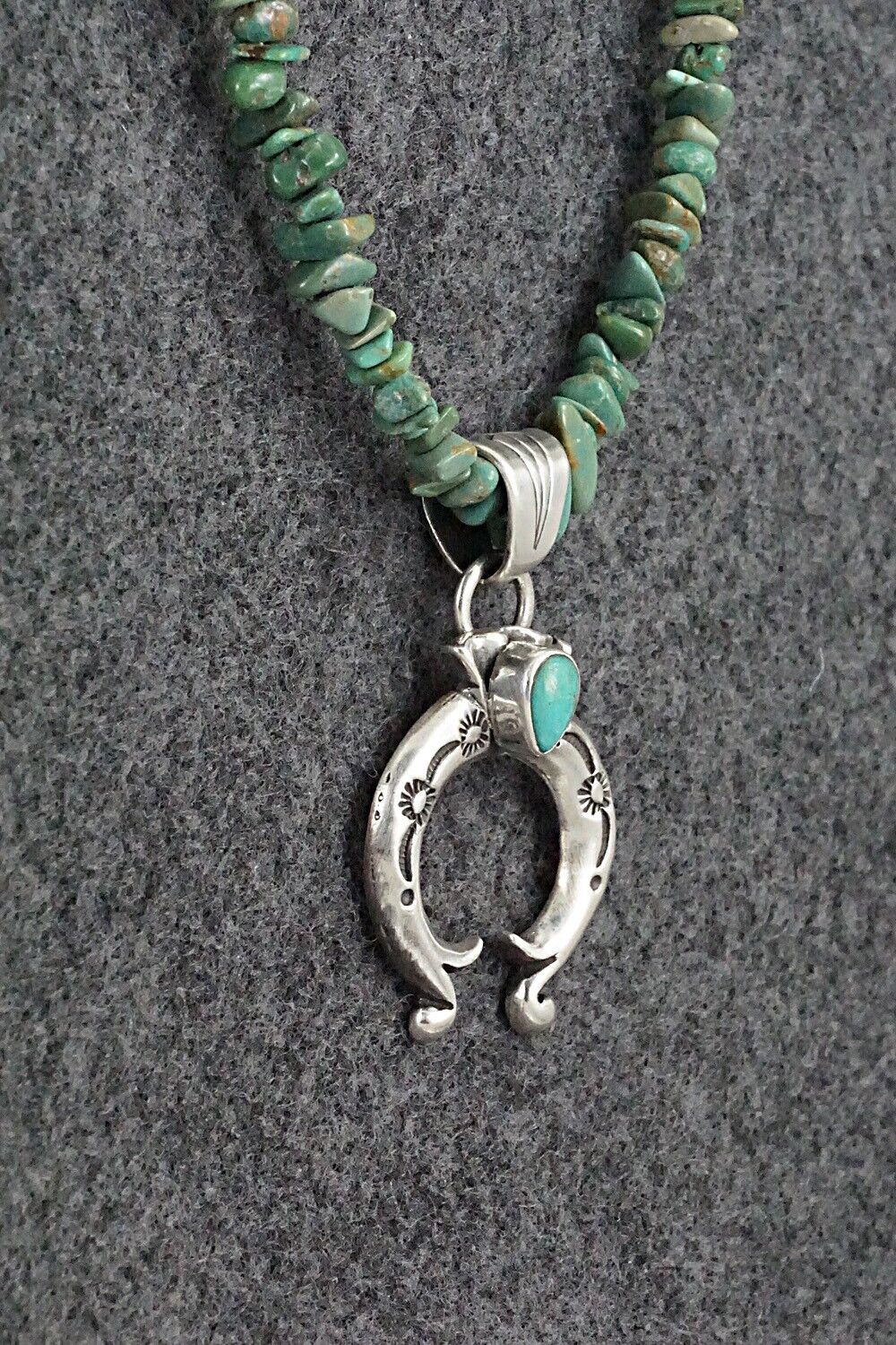 Turquoise & Sterling Silver Necklace 17" - Louise Joe