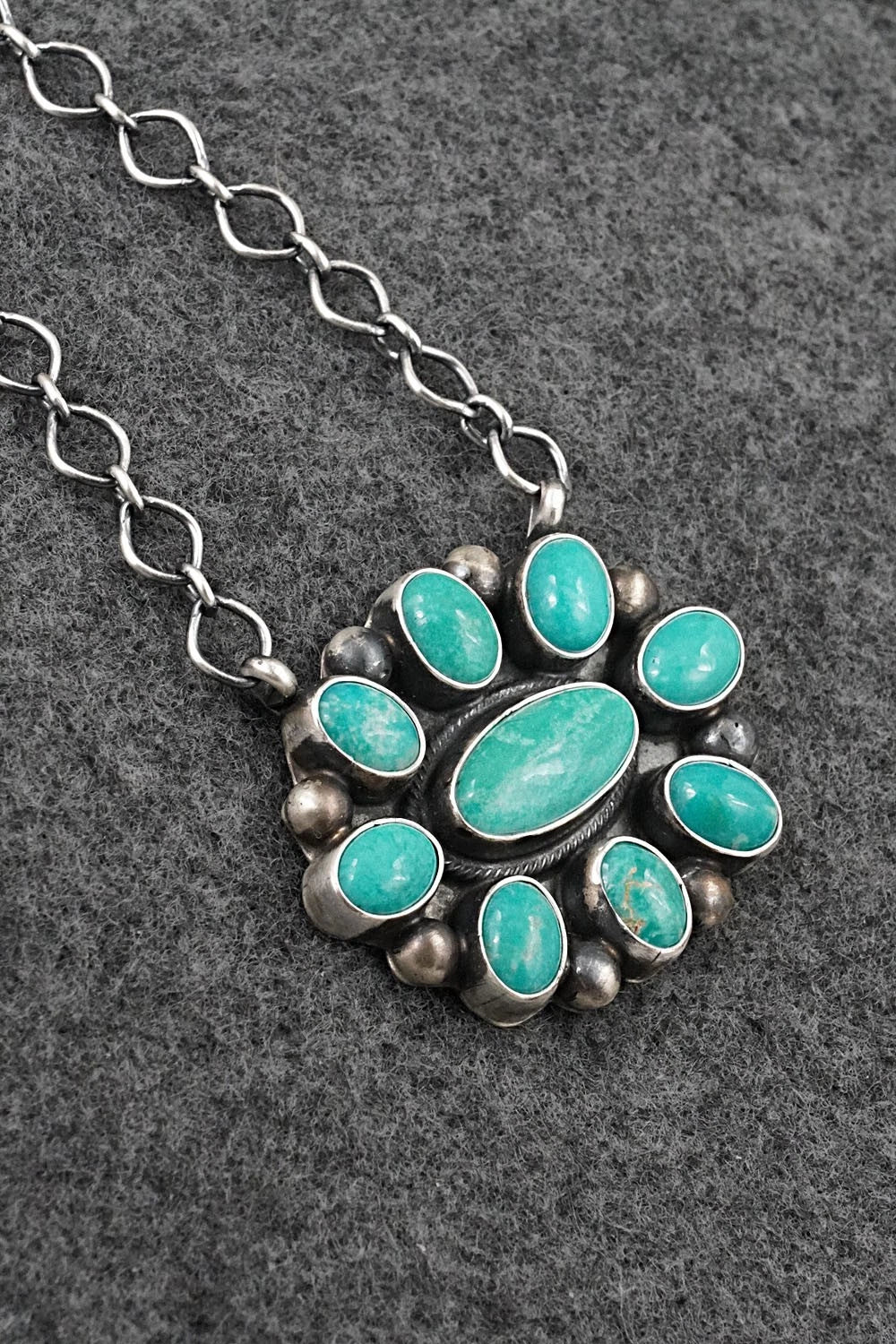 Turquoise & Sterling Silver Necklace - Kathleen Livingston