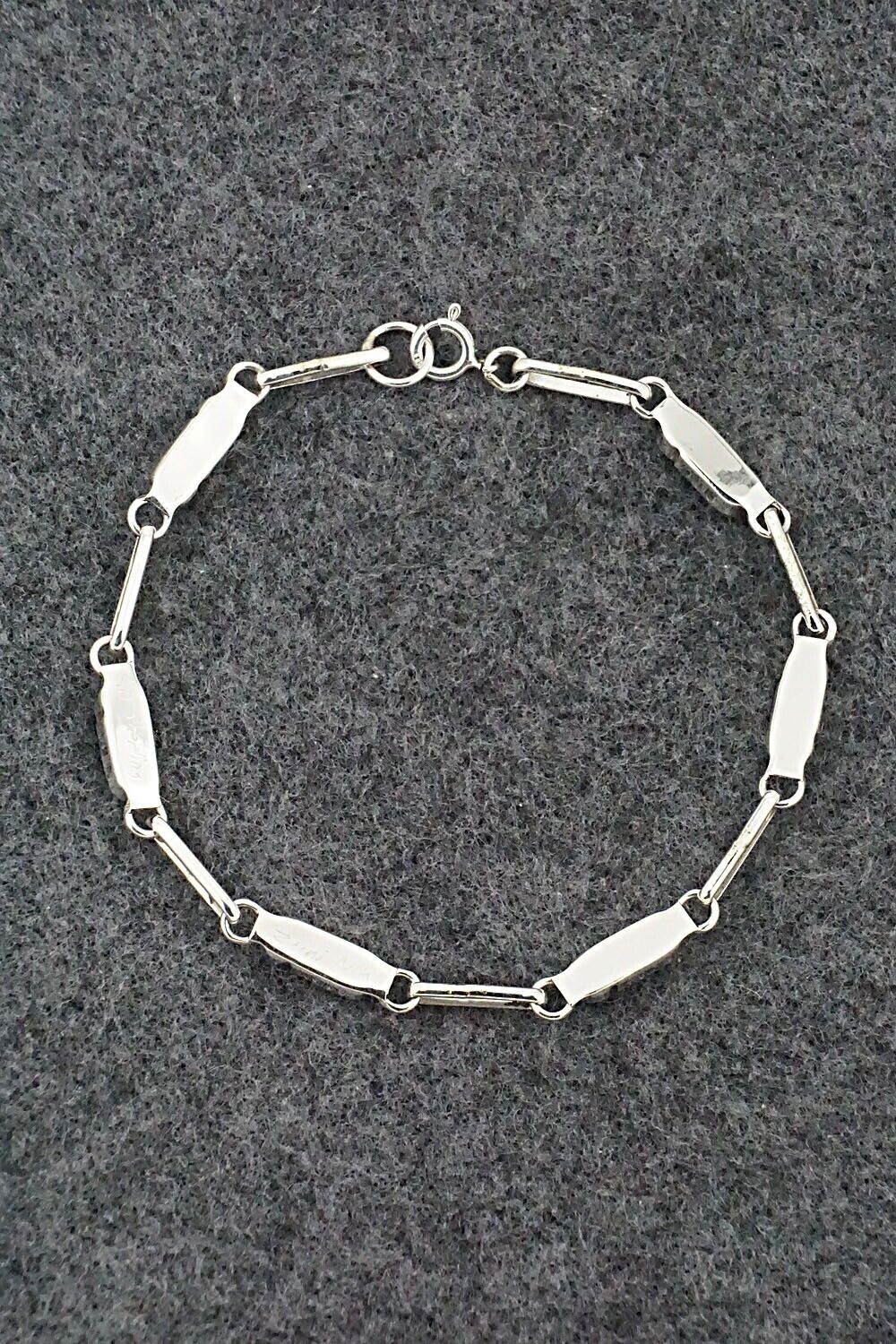 Turquoise & Sterling Silver Link Bracelet - Gina Dosedo