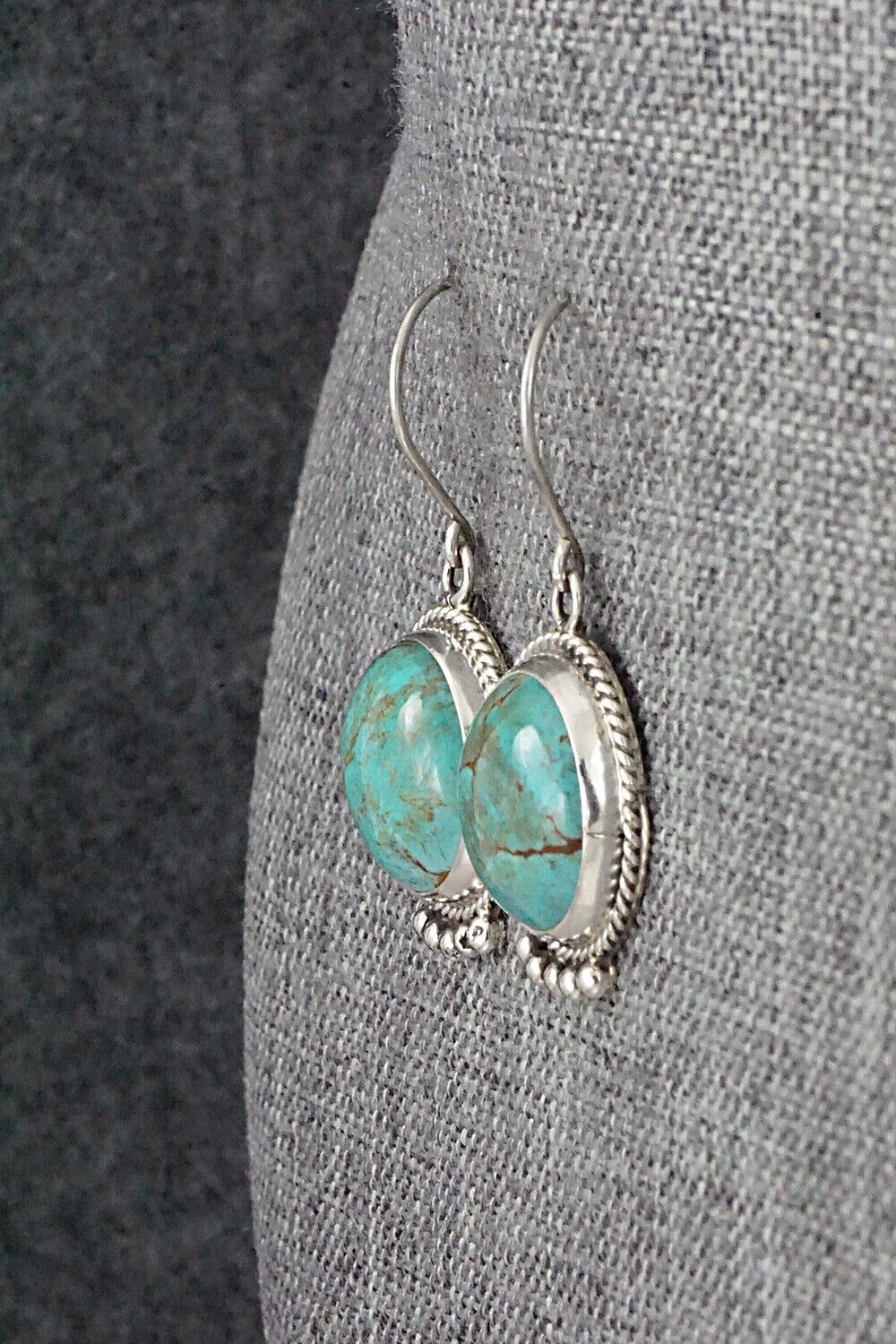 Turquoise & Sterling Silver Earrings - Rena Begay