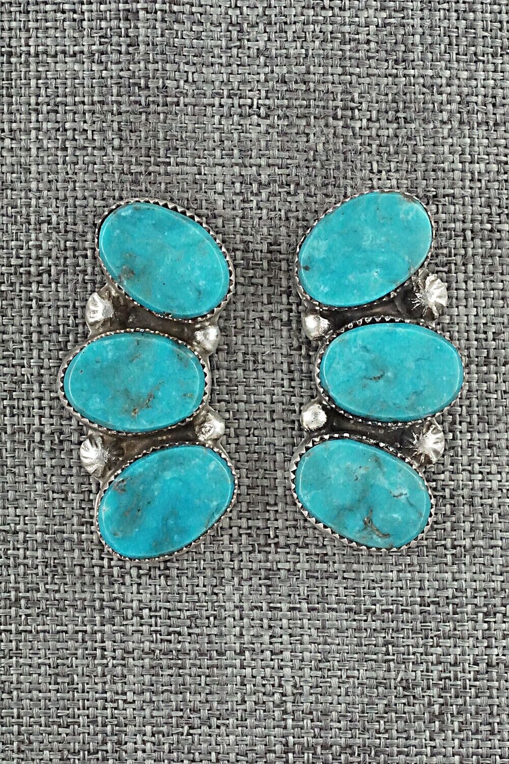 Turquoise & Sterling Silver Earrings - Selina Warner