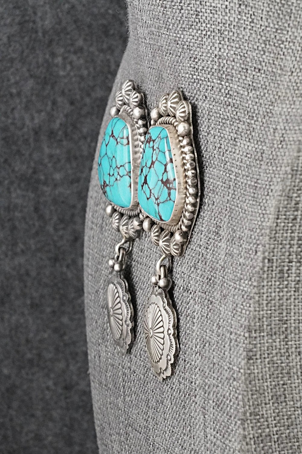 Turquoise & Sterling Silver Earrings - Michael Calladitto