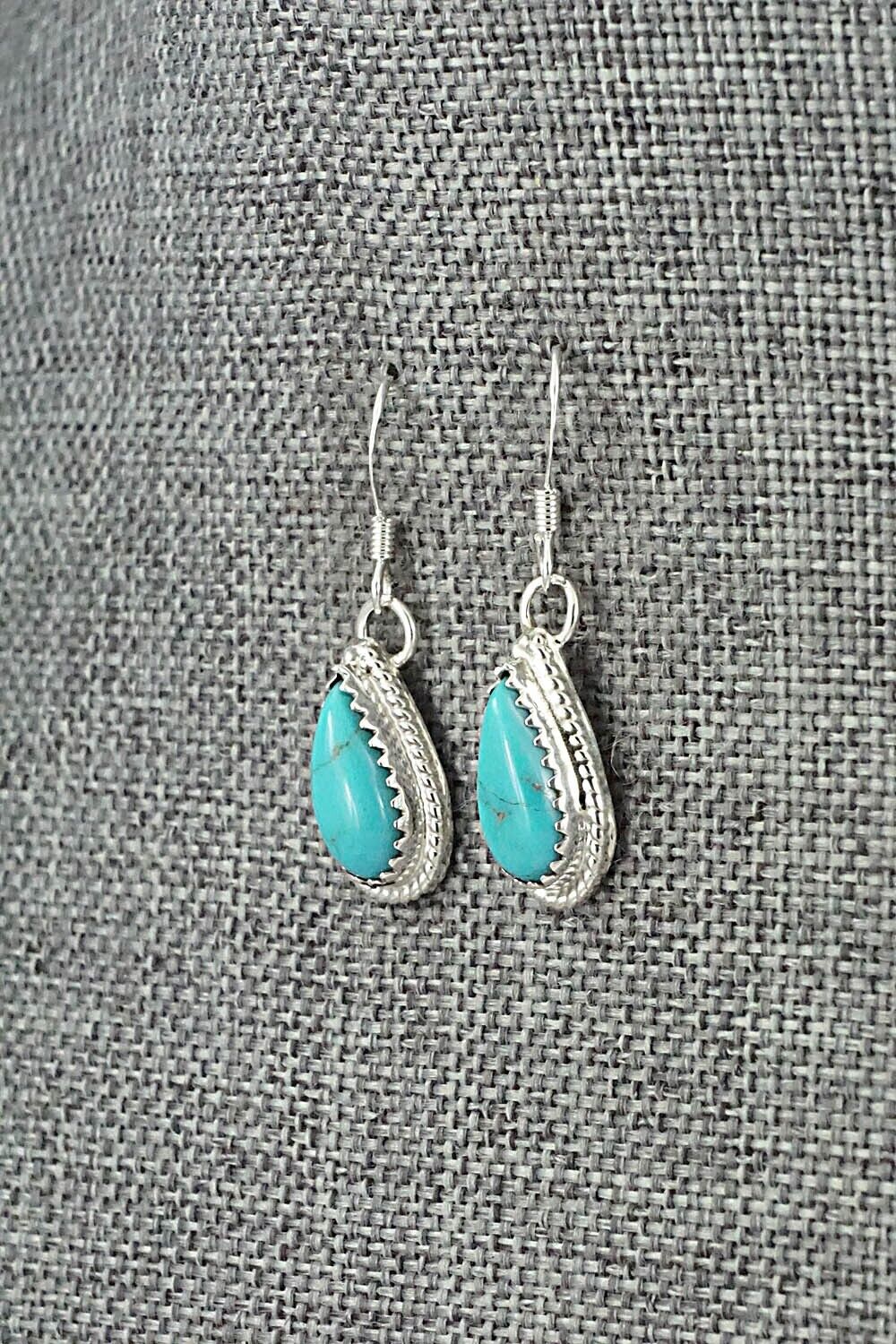 Turquoise & Sterling Silver Earrings - Angeline Platero