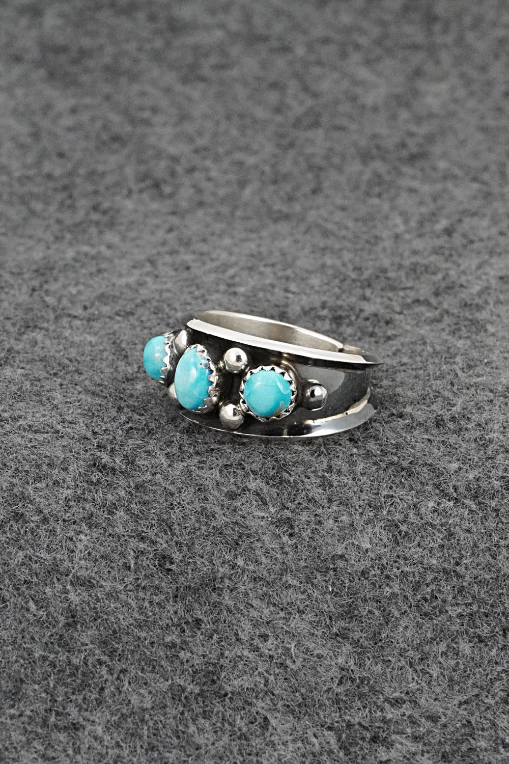 Turquoise & Sterling Silver Ring - Paul Largo - Size 8.5