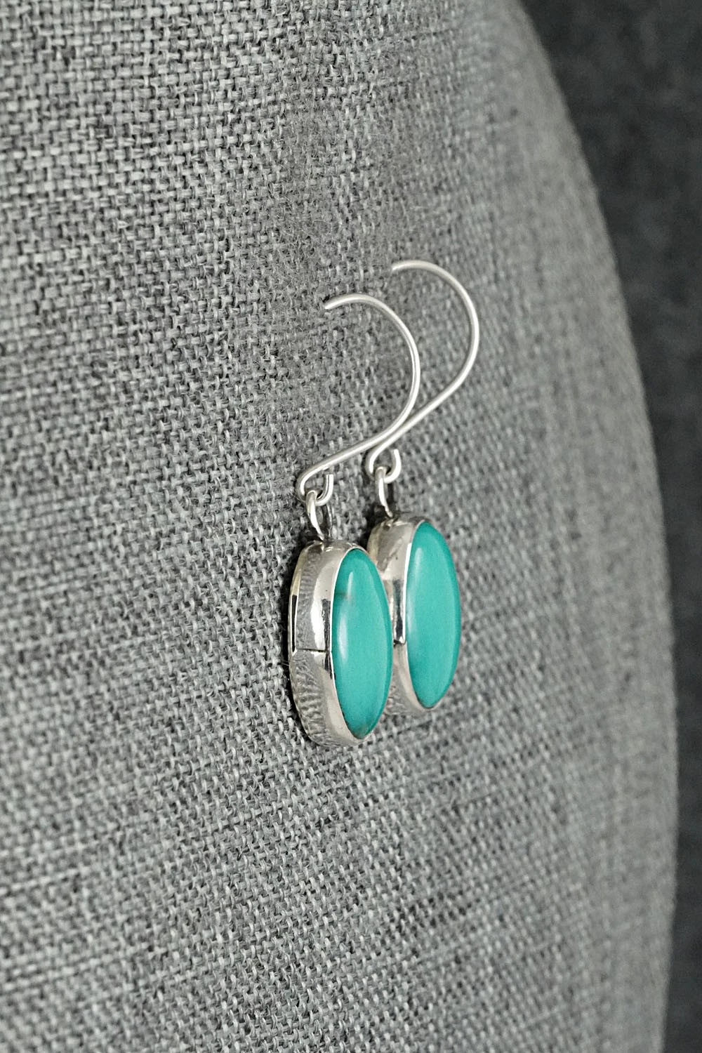 Turquoise & Sterling Silver Earrings - Rosemary Saunders