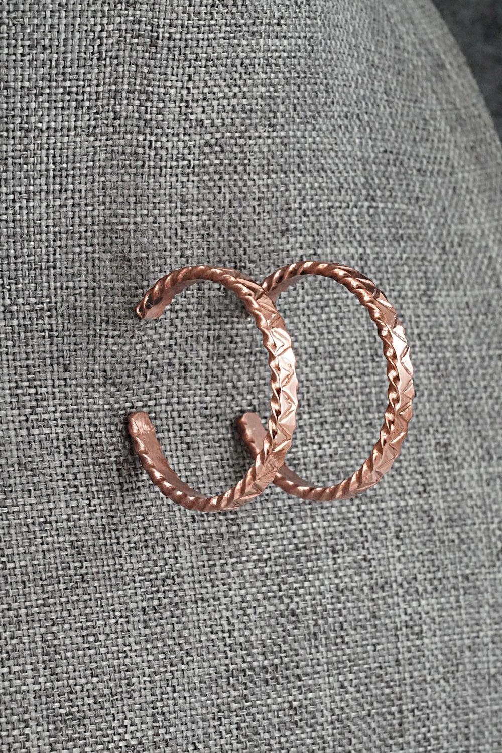 Copper Hoop Earrings - Elaine Tahe