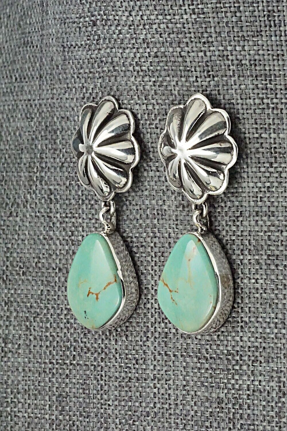 Turquoise & Sterling Silver Earrings - Lyle Piaso