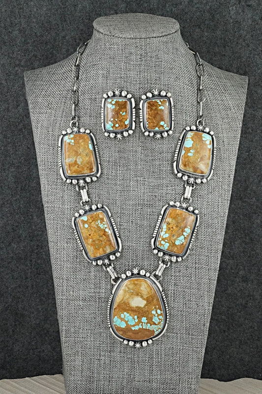 Turquoise & Sterling Silver Necklace and Earrings Set - Bob Becenti