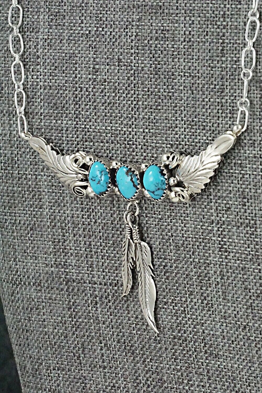 Turquoise & Sterling Silver Necklace - Sadie Jim