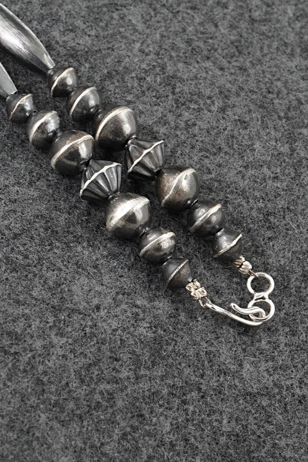Sterling Silver Navajo Pearl Necklace 24" - Vintage
