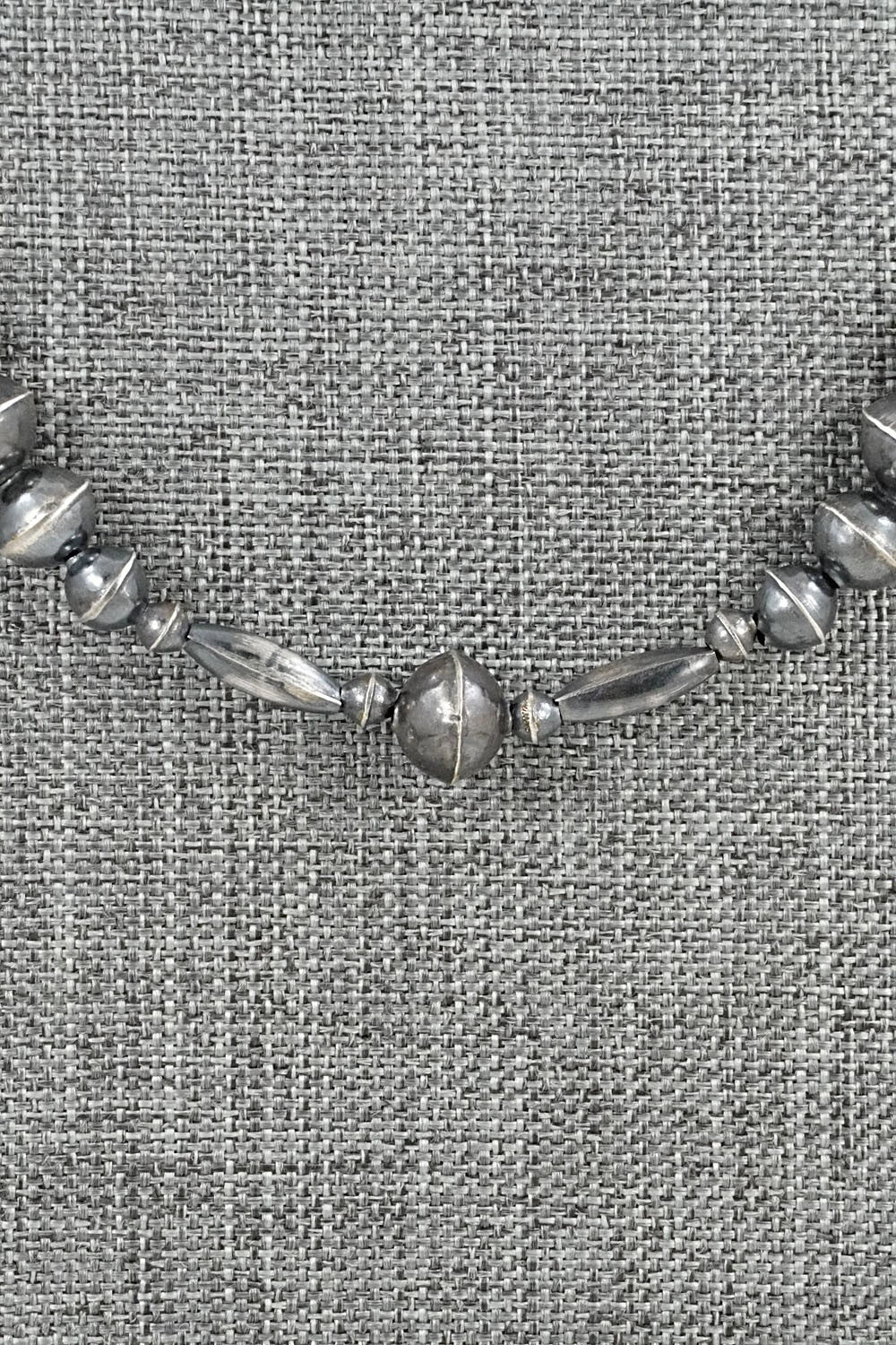 Sterling Silver Navajo Pearl Necklace 18" - Vintage