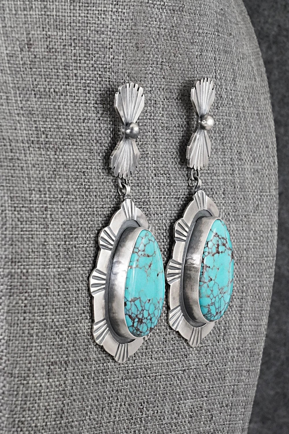 Turquoise & Sterling Silver Earrings - Mark Yazzie