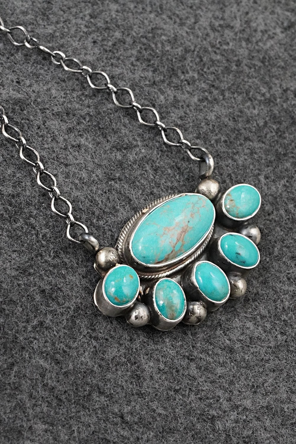 Turquoise & Sterling Silver Necklace - Kathleen Livingston