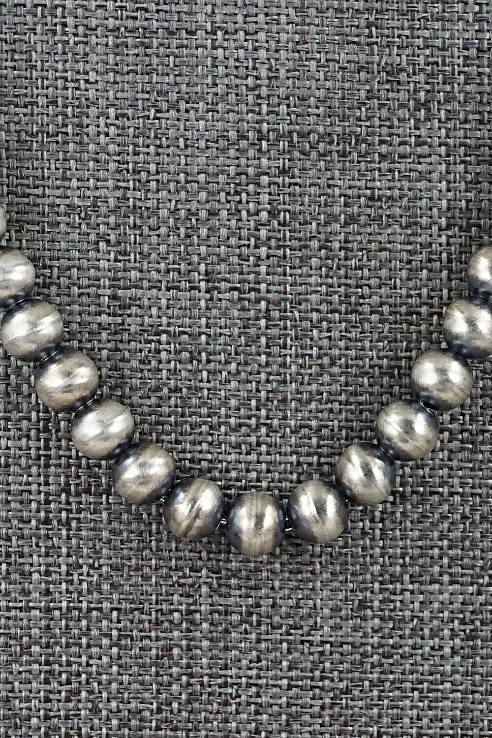 Sterling Silver Navajo Pearl Necklace 20" - Dorinda Mariano