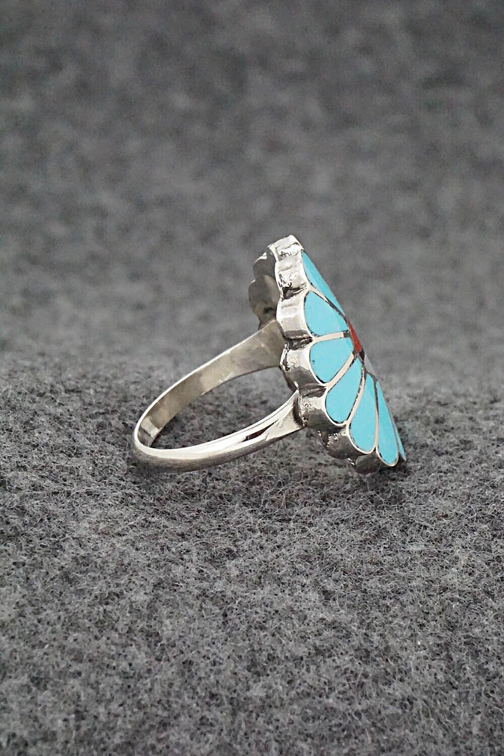 Multi-Stone & Sterling Silver Ring - Burdian Soseeah - Size 7.5