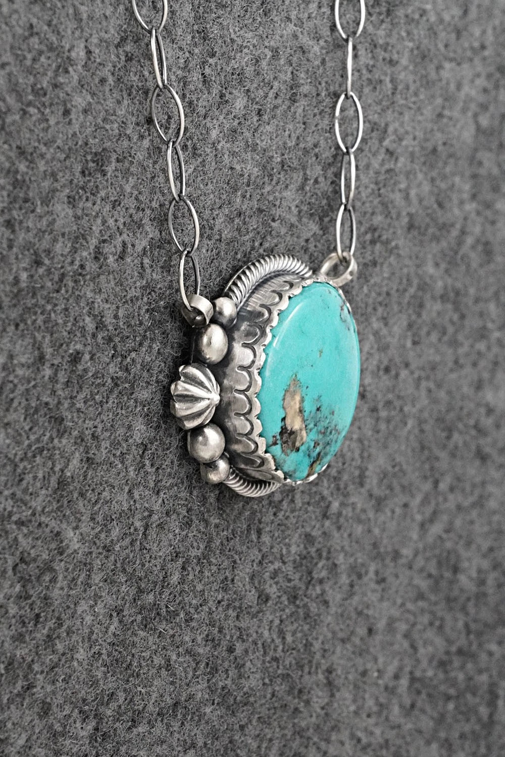 Turquoise & Sterling Silver Necklace - Mark Yazzie