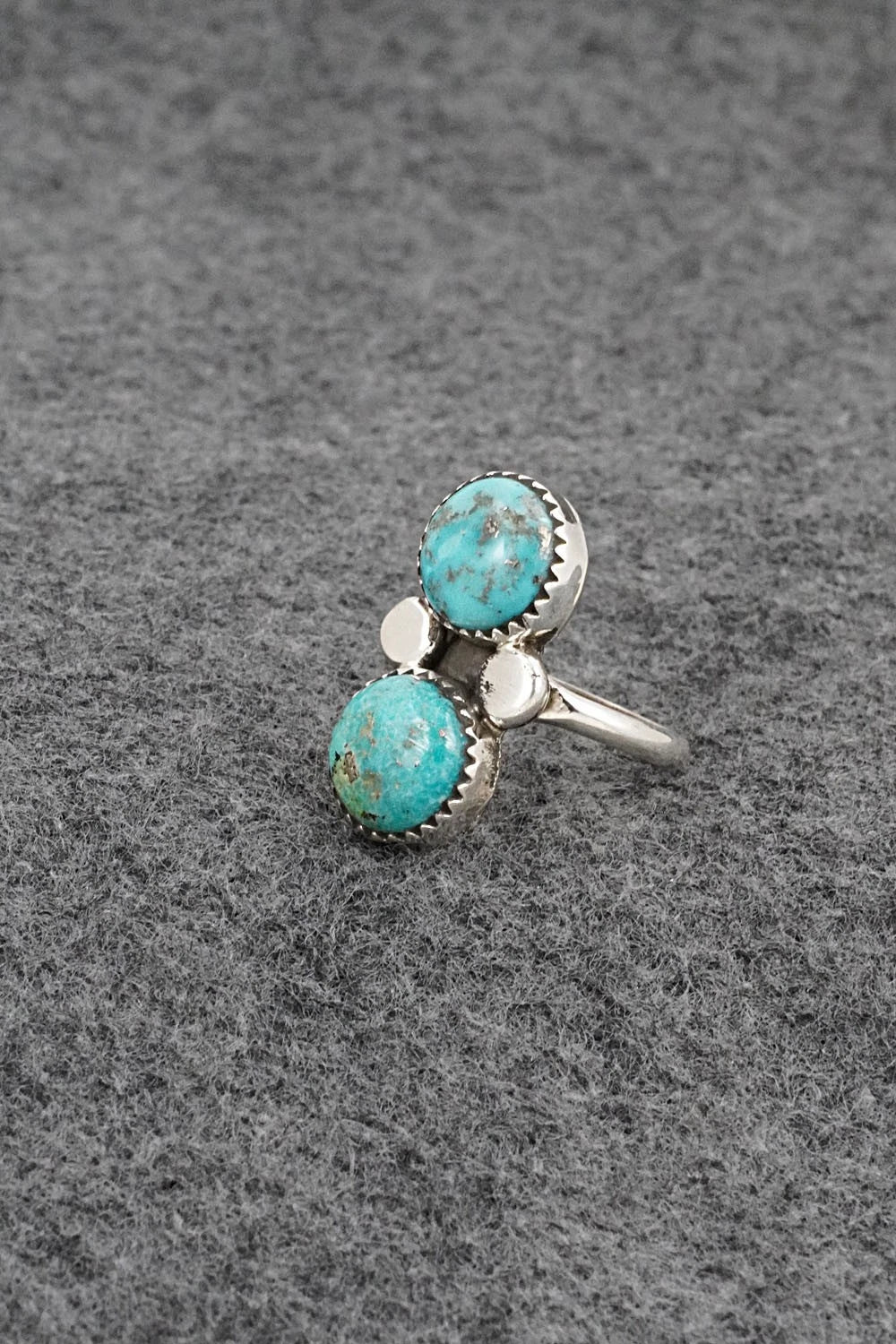 Turquoise & Sterling Silver Ring - Priscilla Reeder - Size 7