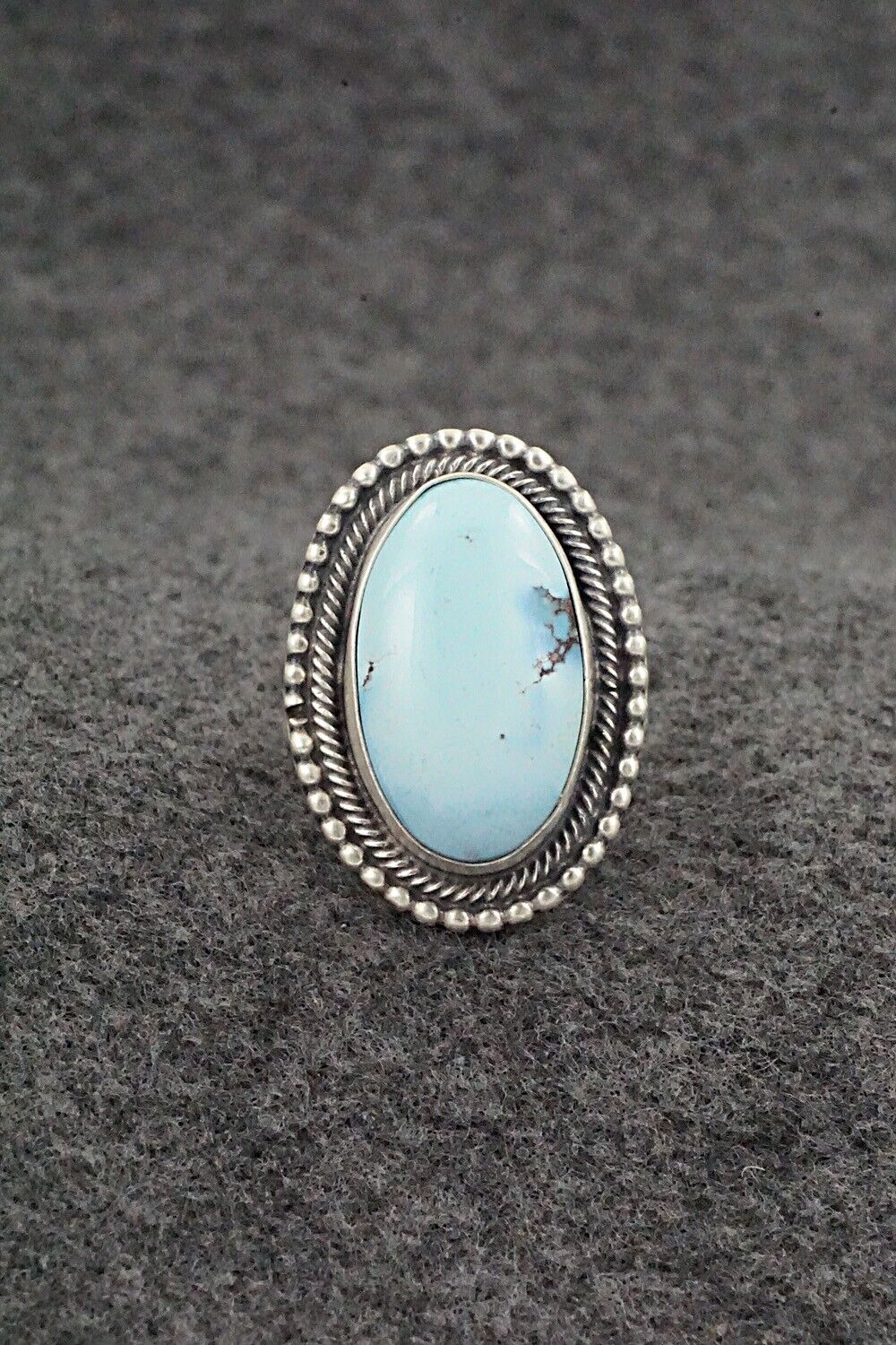 Turquoise & Sterling Silver Ring - Bobby Johnson - Size 8