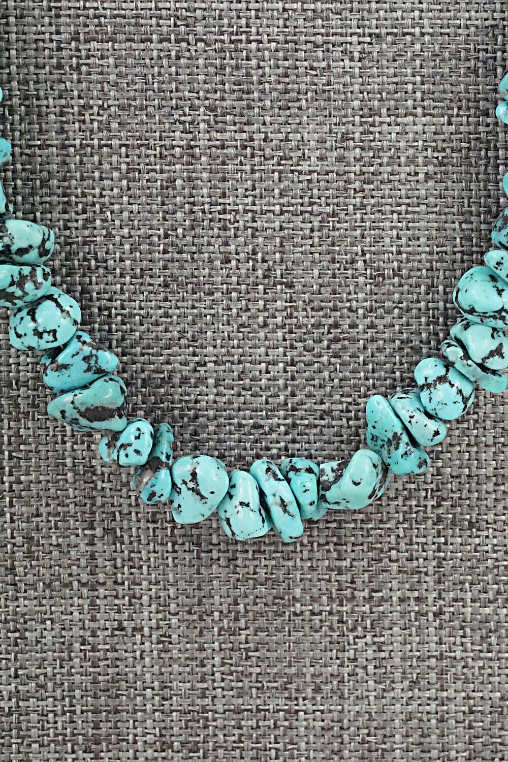 Turquoise & Sterling Silver Necklace 22" - Louise Joe