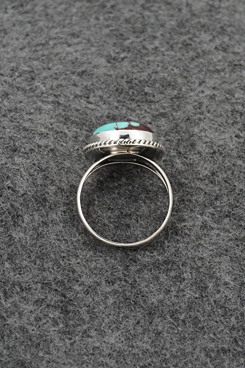 Turquoise & Sterling Silver Ring - Eugene Gruber - Size 7