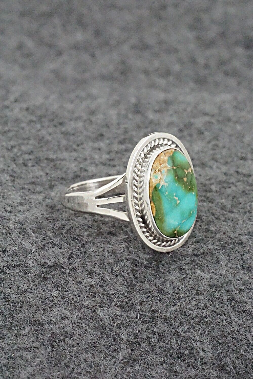 Turquoise & Sterling Silver Ring - Daniel Benally - Size 8