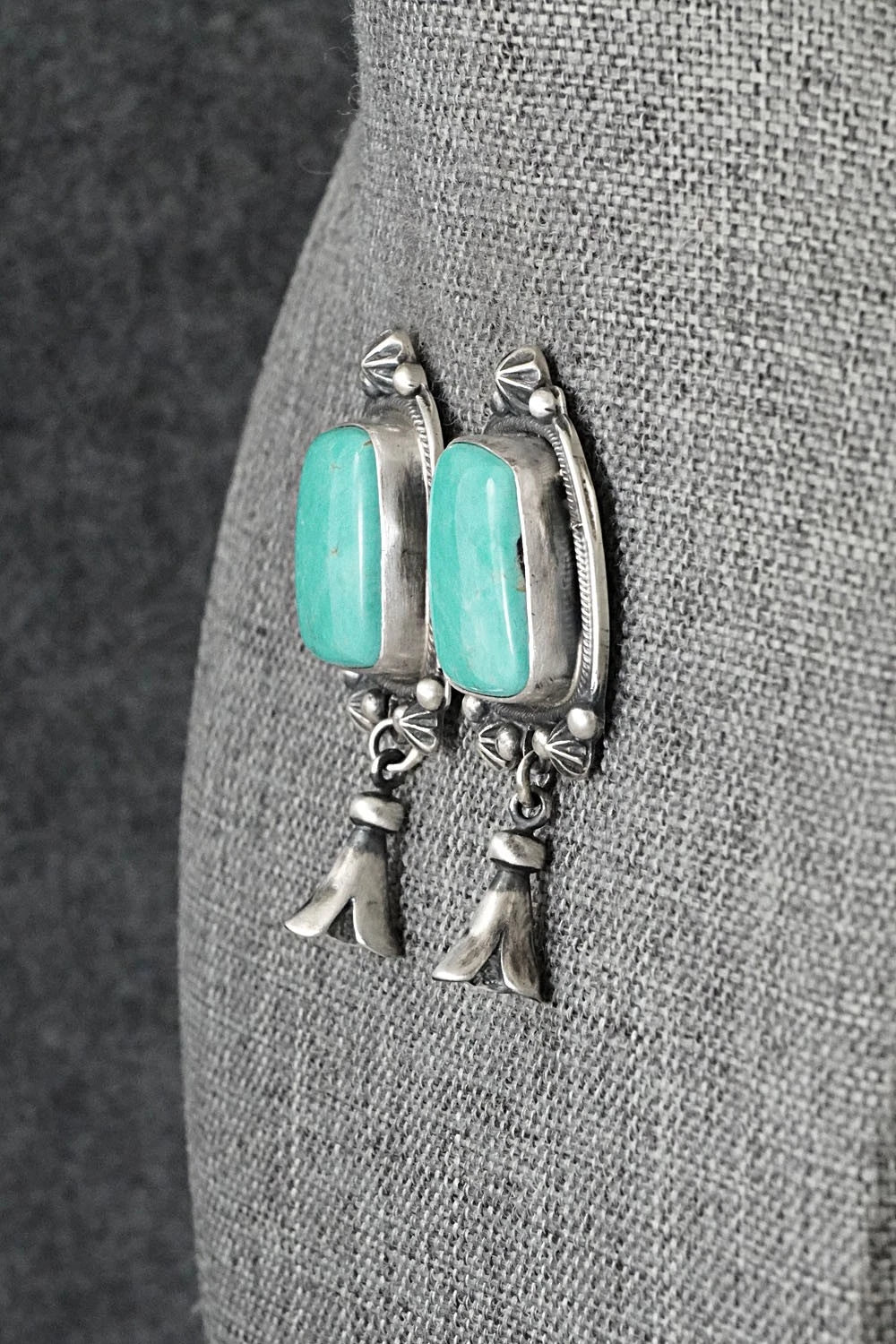 Turquoise & Sterling Silver Earrings - Bobby Johnson