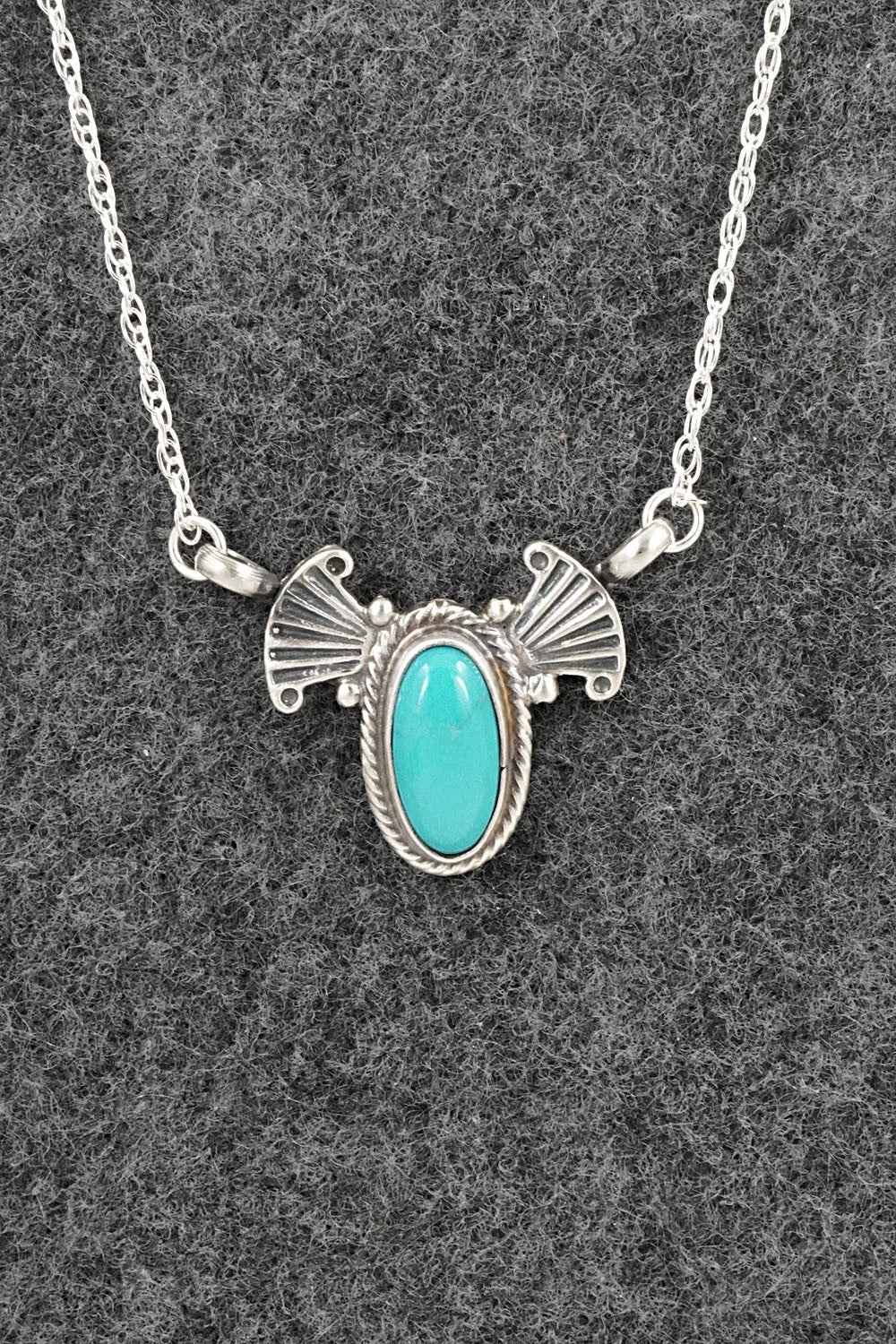 Turquoise & Sterling Silver Necklace - Verley Betone