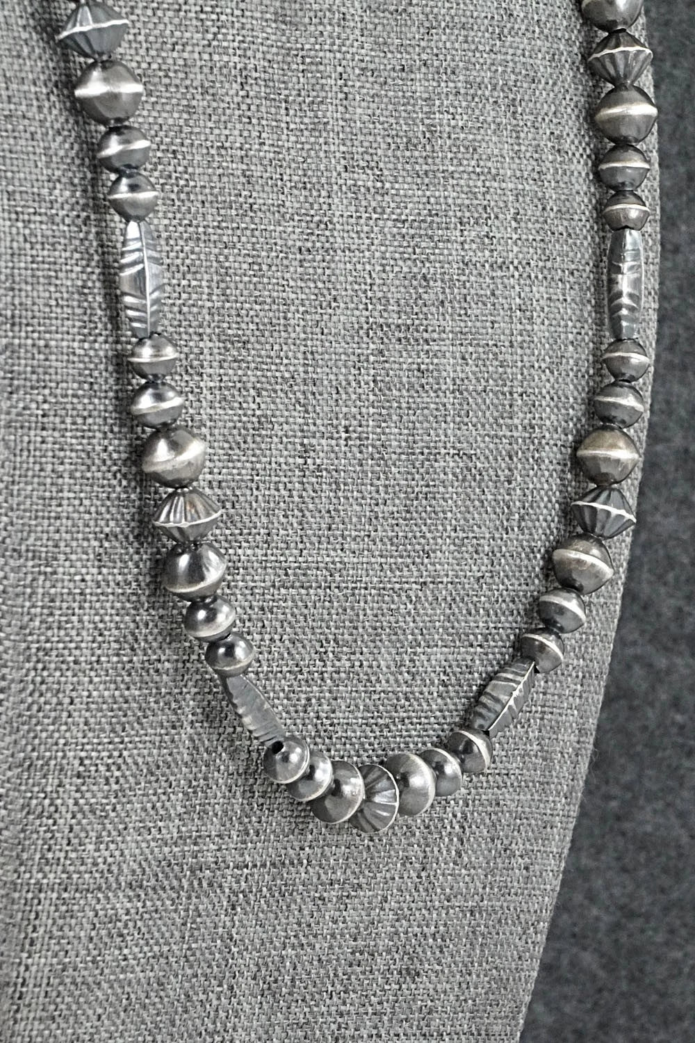 Sterling Silver Navajo Pearl Necklace 22" - Vintage