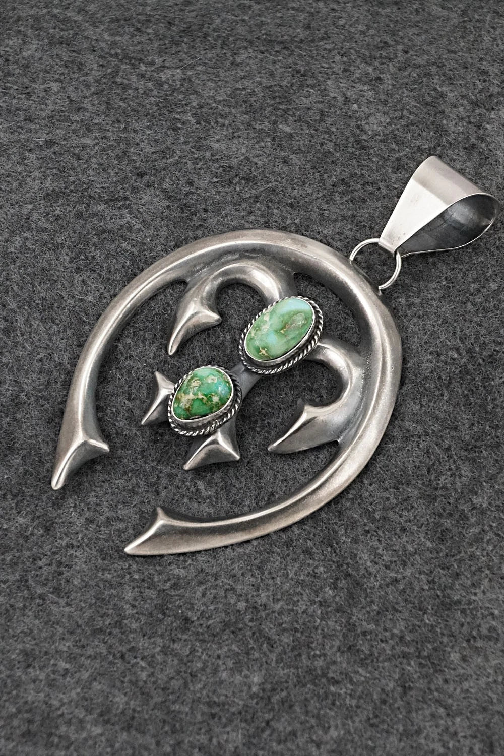 Turquoise & Sterling Silver Pendant - Eugene Gruber