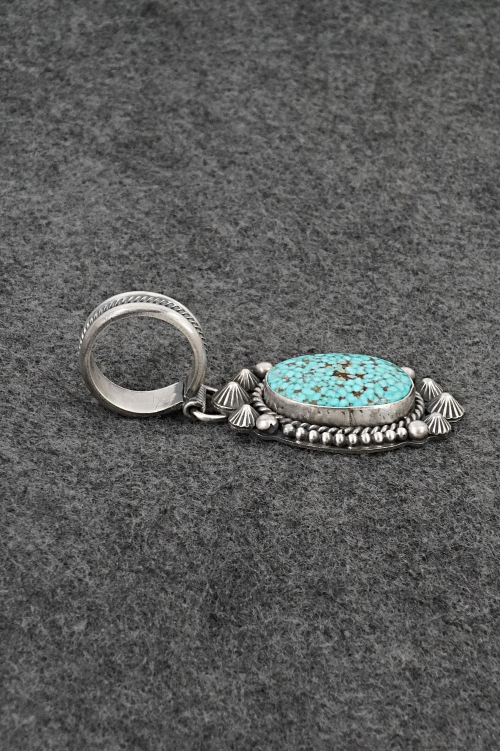 Turquoise & Sterling Silver Pendant - Michael Calladitto