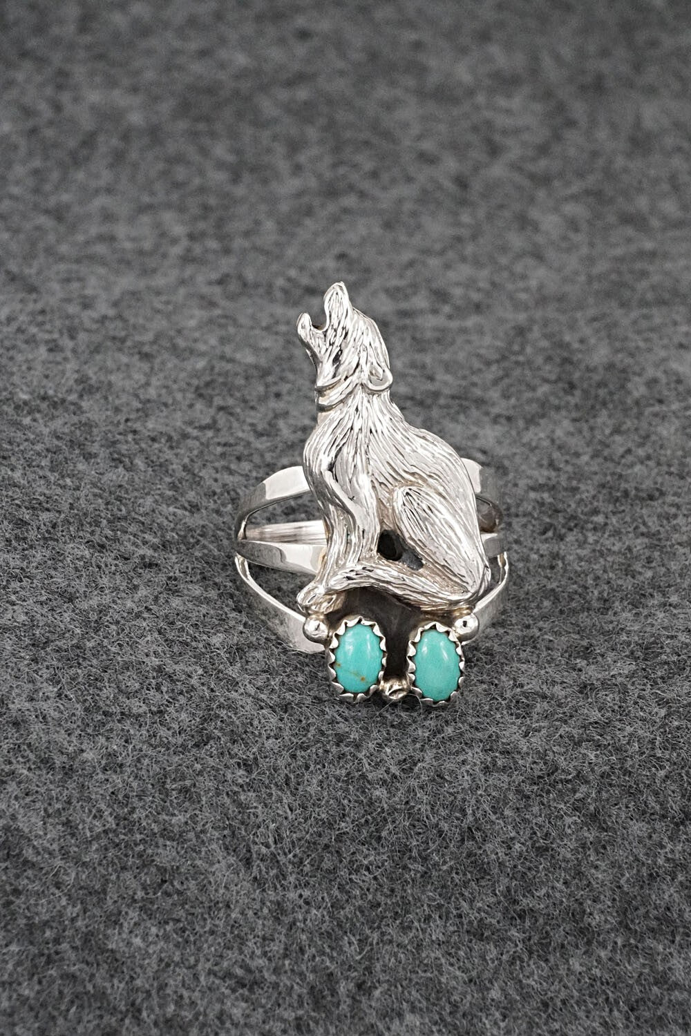 Turquoise & Sterling Silver Ring - Robert Martinez - Size 9.5