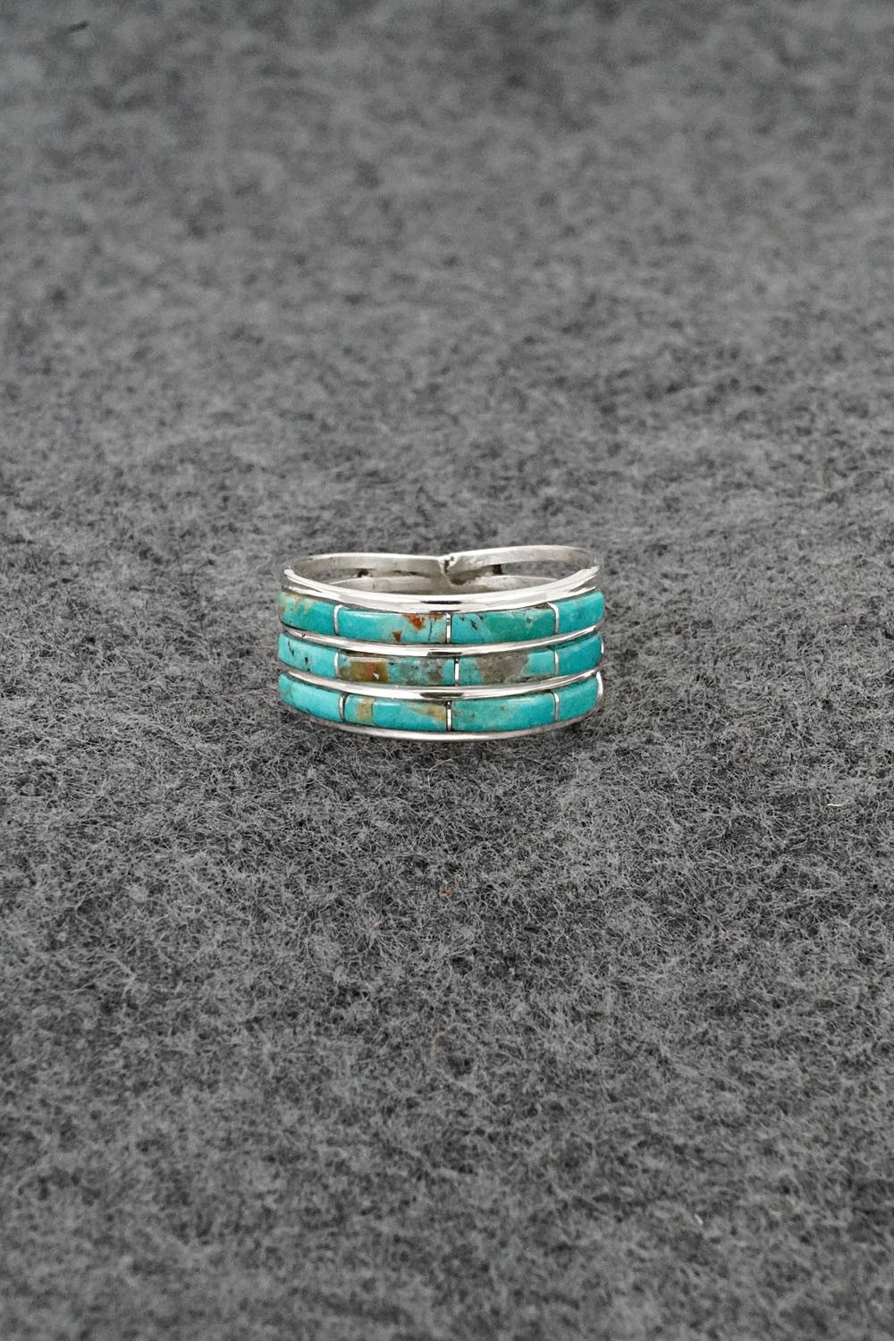 Turquoise & Sterling Silver Ring - Jamie Johnson - Size 8.25