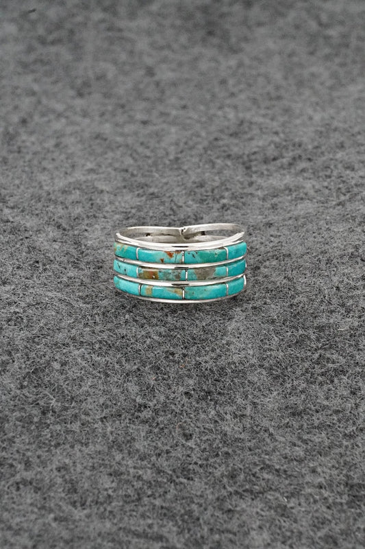 Turquoise & Sterling Silver Ring - Jamie Johnson - Size 8.25