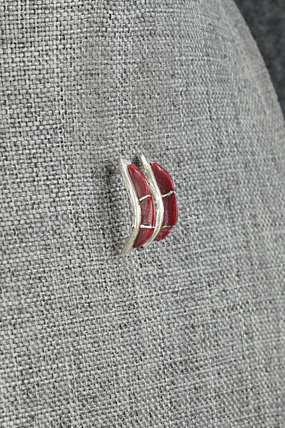 Coral & Sterling Silver Earrings - Kent Lonjose
