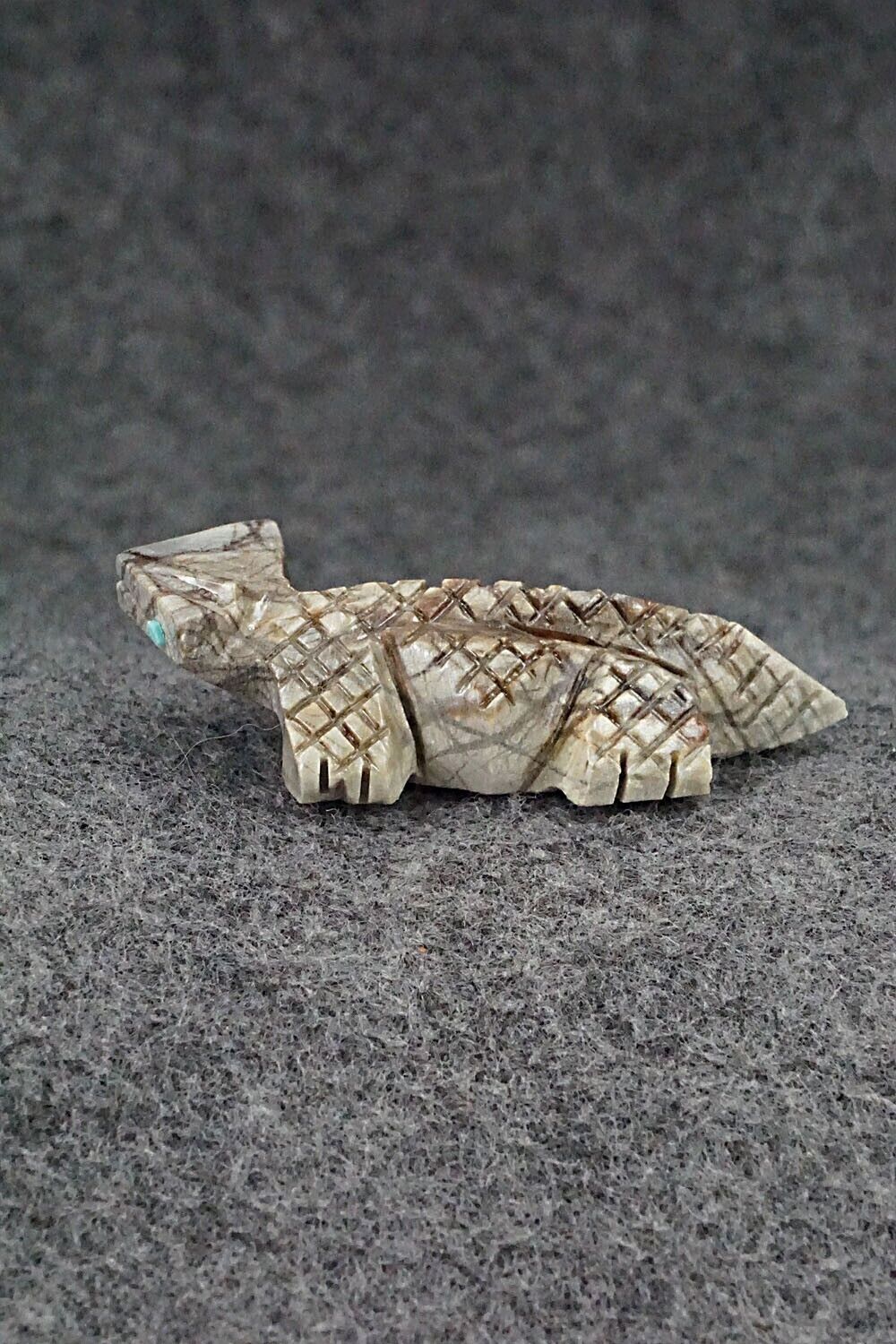 Horned Toad Zuni Fetish Carving - Carl Etsate
