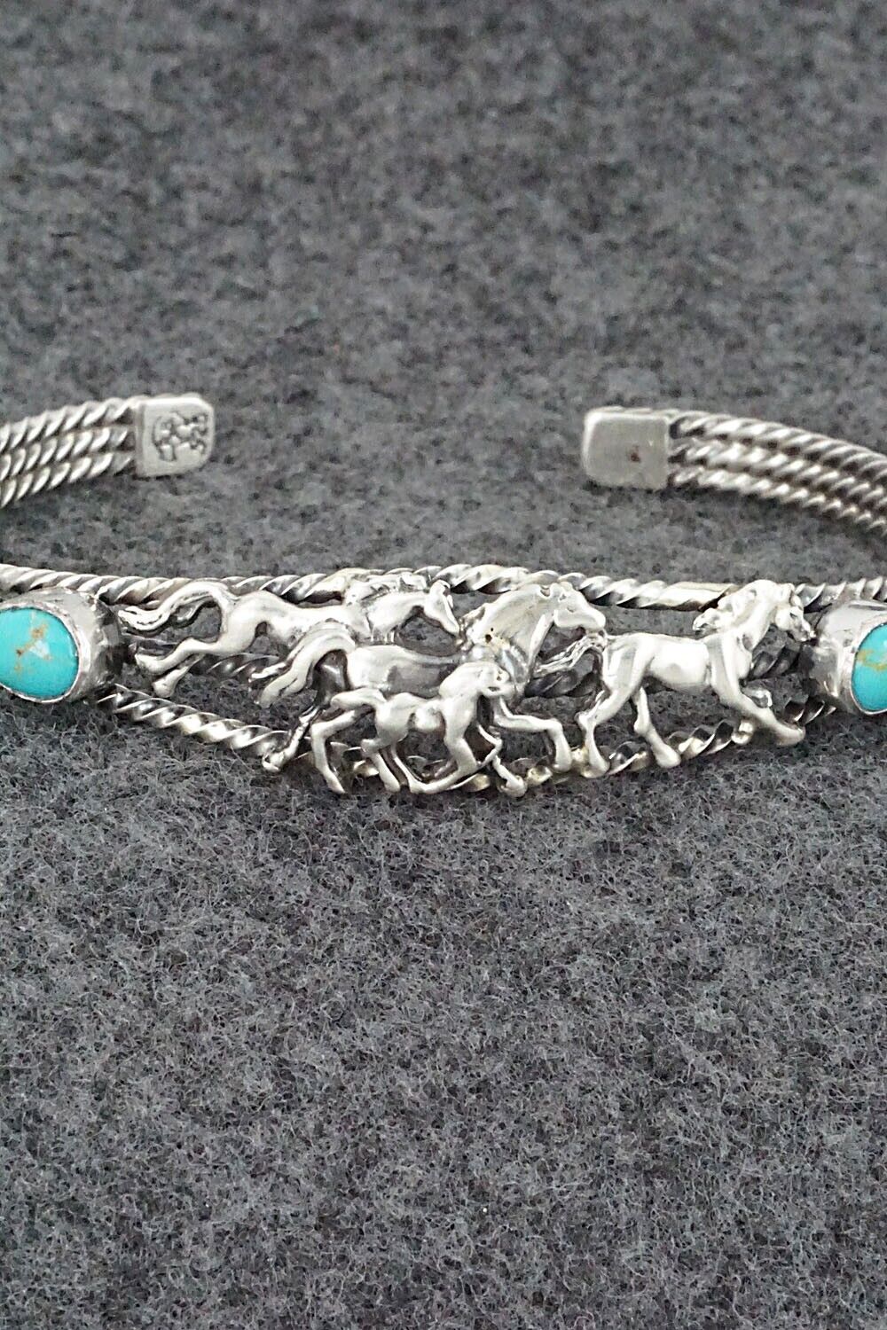 Turquoise & Sterling Silver Bracelet - Bobby Platero