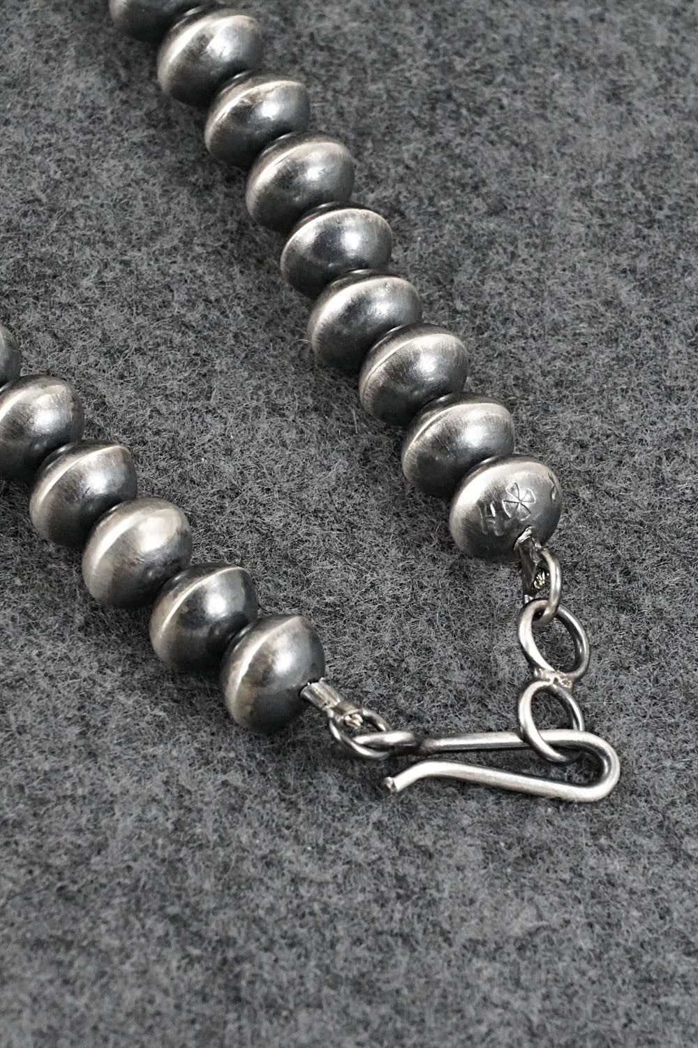 Turquoise & Sterling Silver Navajo Pearl Squash Blossom Necklace - Presley Haley